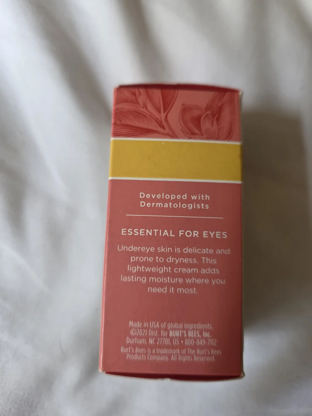 Burt's Bees Hydrating Eye Gel Cream  0.5oz New In Box
